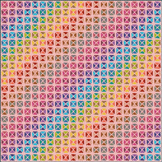 Cushion Cover free cross-stitch pattern