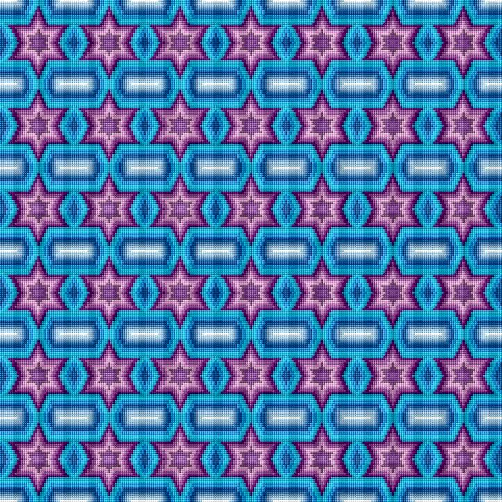 Stars free cross-stitch pattern