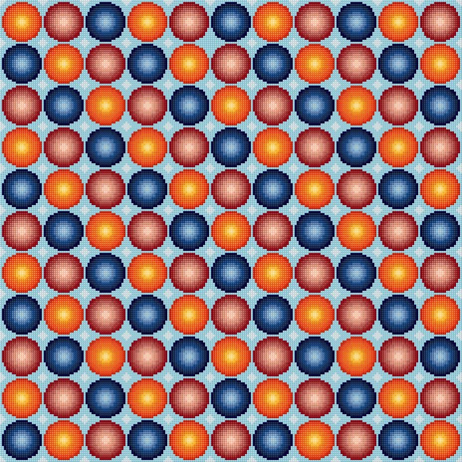 Color Balls free cross-stitch pattern