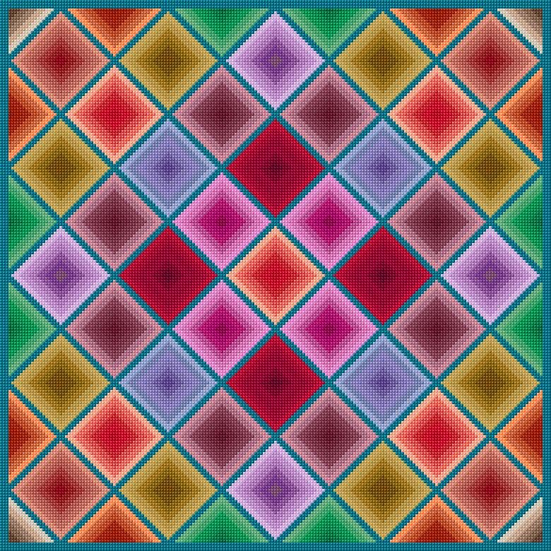 Cushion Cover free cross-stitch pattern