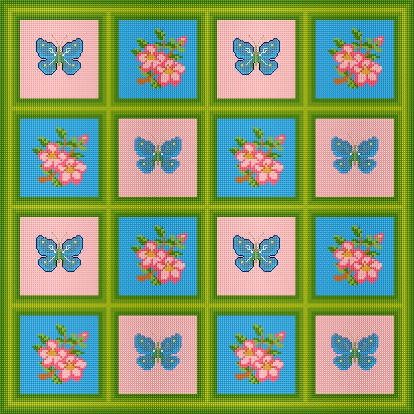 Cushion Cover free cross-stitch pattern