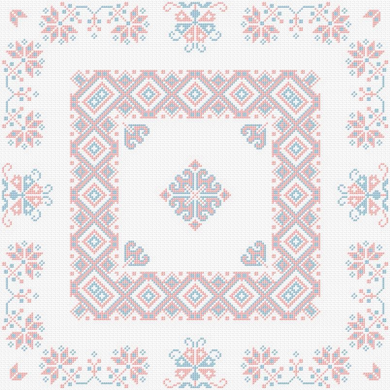 Cushion Cover free cross-stitch pattern
