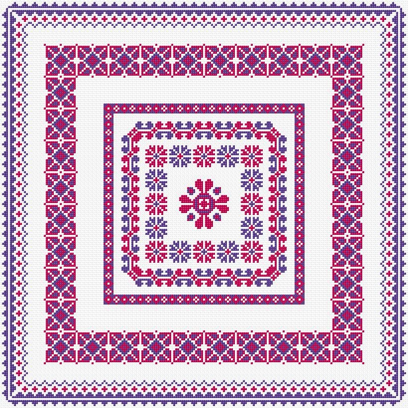 Cushion Cover free cross-stitch pattern