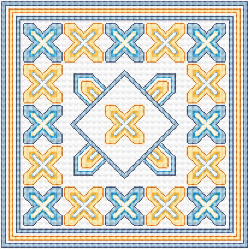 Cushion Cover free cross-stitch pattern