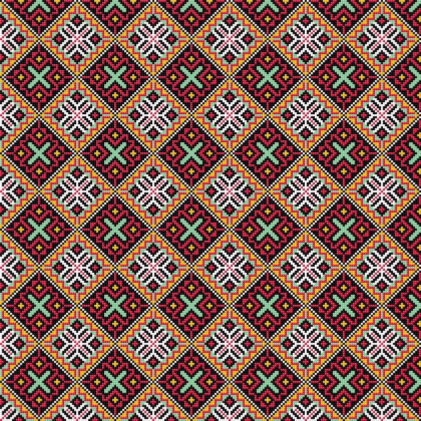 Cushion Cover free cross-stitch pattern