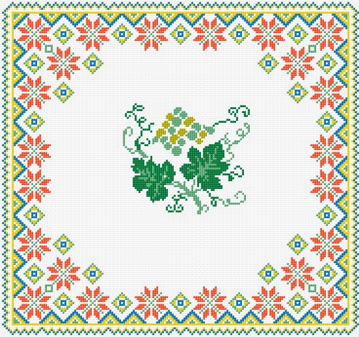 Cushion Cover free cross-stitch pattern