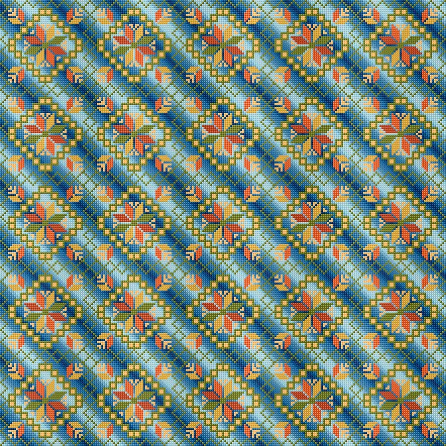 Cushion Cover free cross-stitch pattern