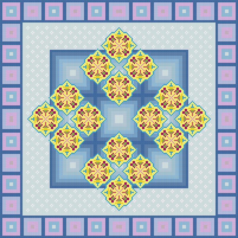 Cushion Cover free cross-stitch pattern