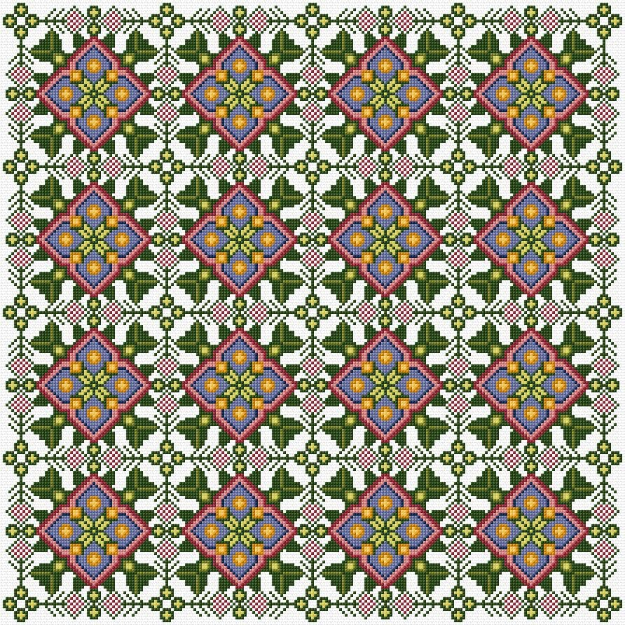 Cushion Cover free cross-stitch pattern