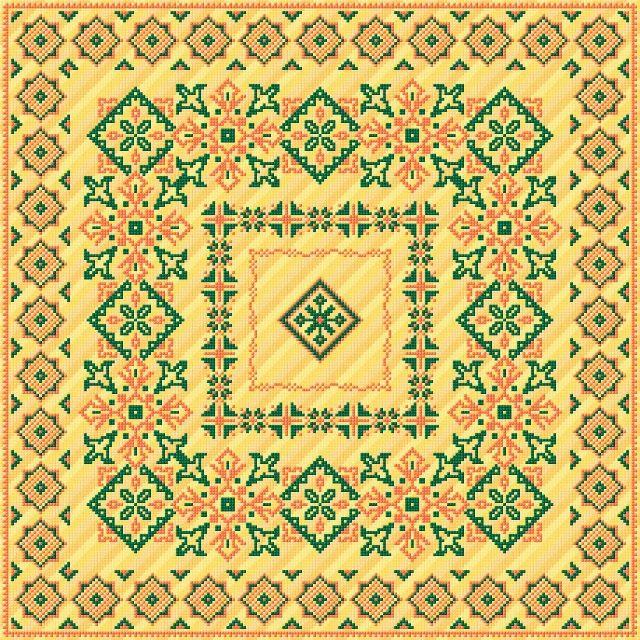 Cushion Cover free cross-stitch pattern