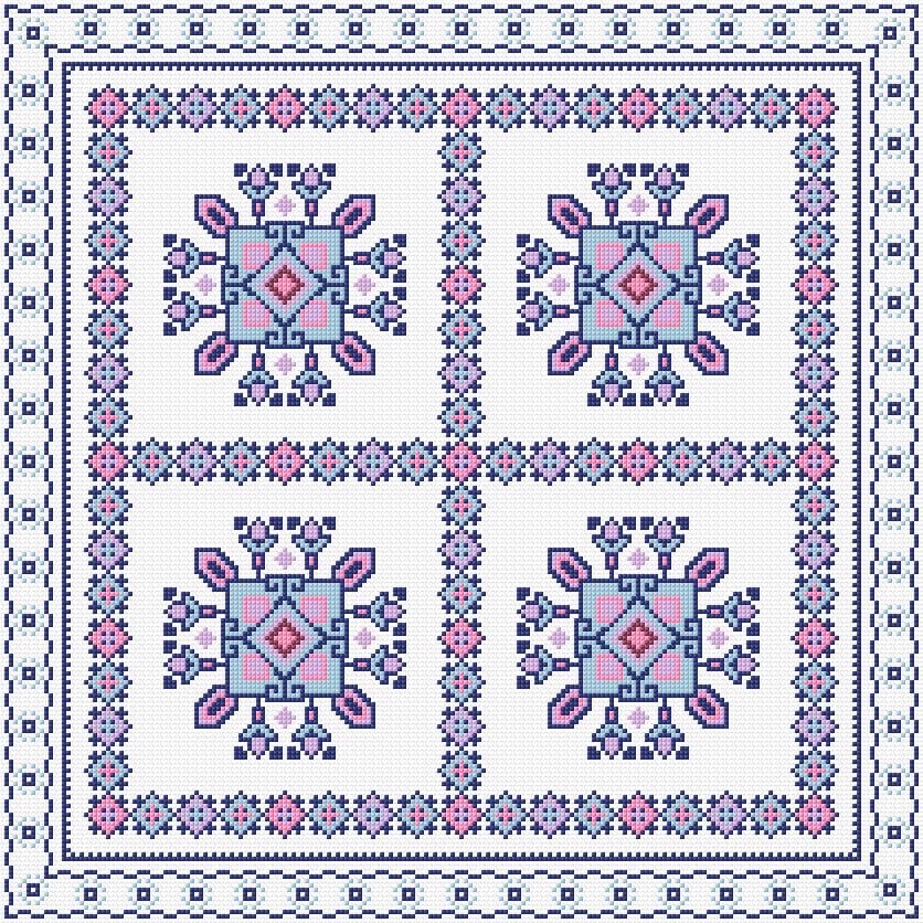 Cushion Cover free cross-stitch pattern