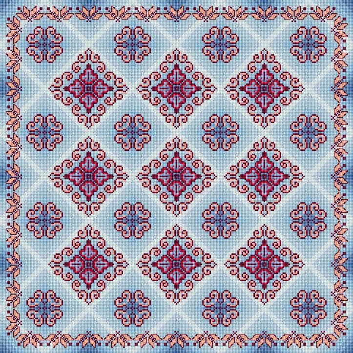 Cushion Cover free cross-stitch pattern