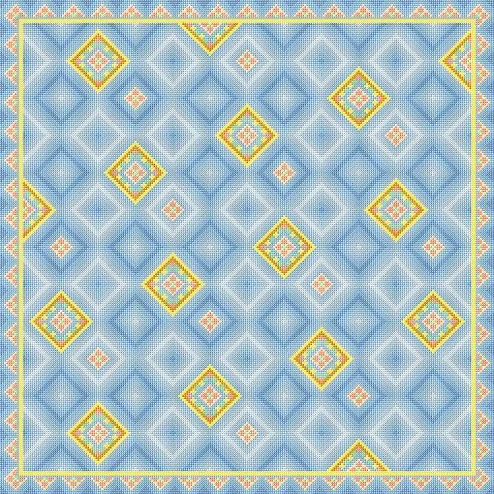 Cushion Cover free cross-stitch pattern