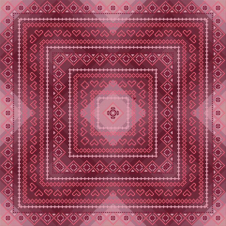 Cushion Cover free cross-stitch pattern