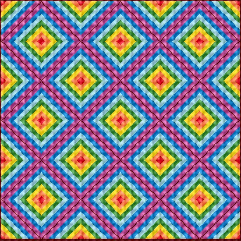 Cushion Cover free cross-stitch pattern