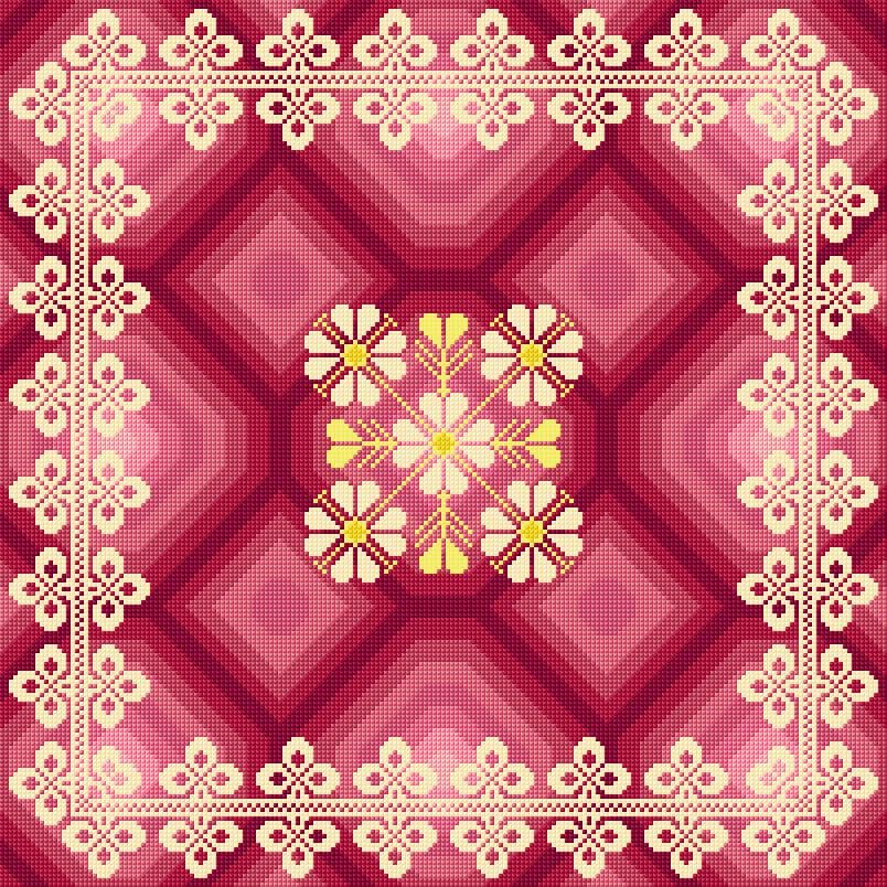 Cushion Cover free cross-stitch pattern