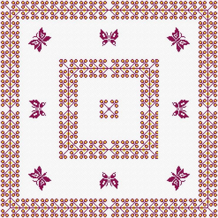Cushion Cover free cross-stitch pattern