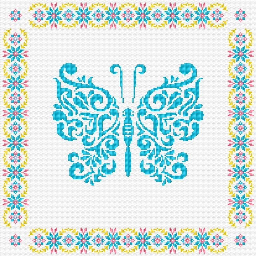 Cushion Cover free cross-stitch pattern