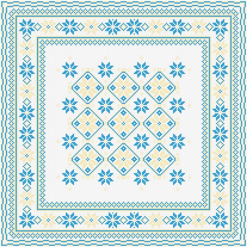 Cushion Cover free cross-stitch pattern