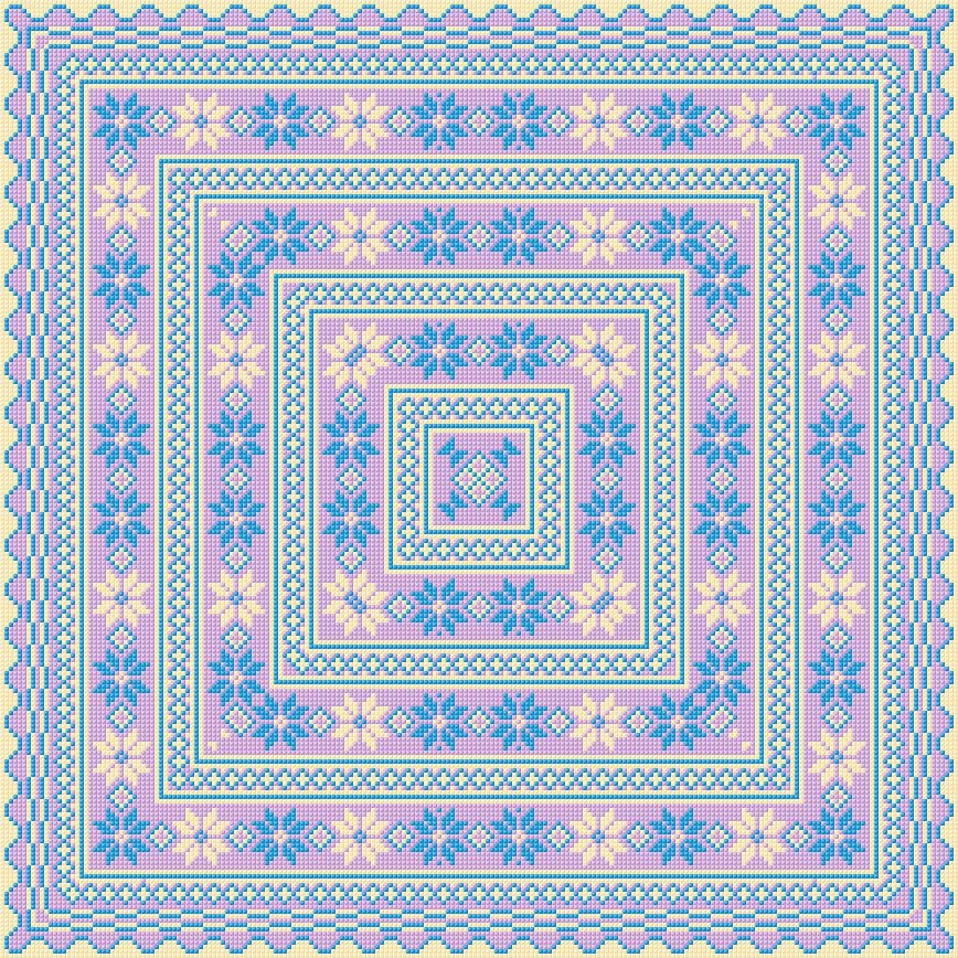 Cushion Cover free cross-stitch pattern