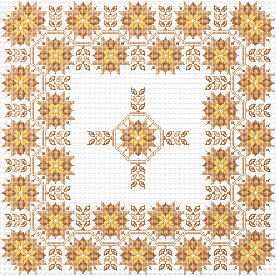 Cushion Cover free cross-stitch pattern