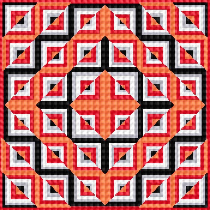 Cushion Cover free cross-stitch pattern