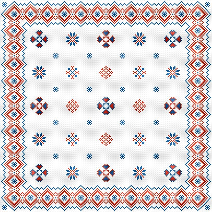 Cushion Cover free cross-stitch pattern