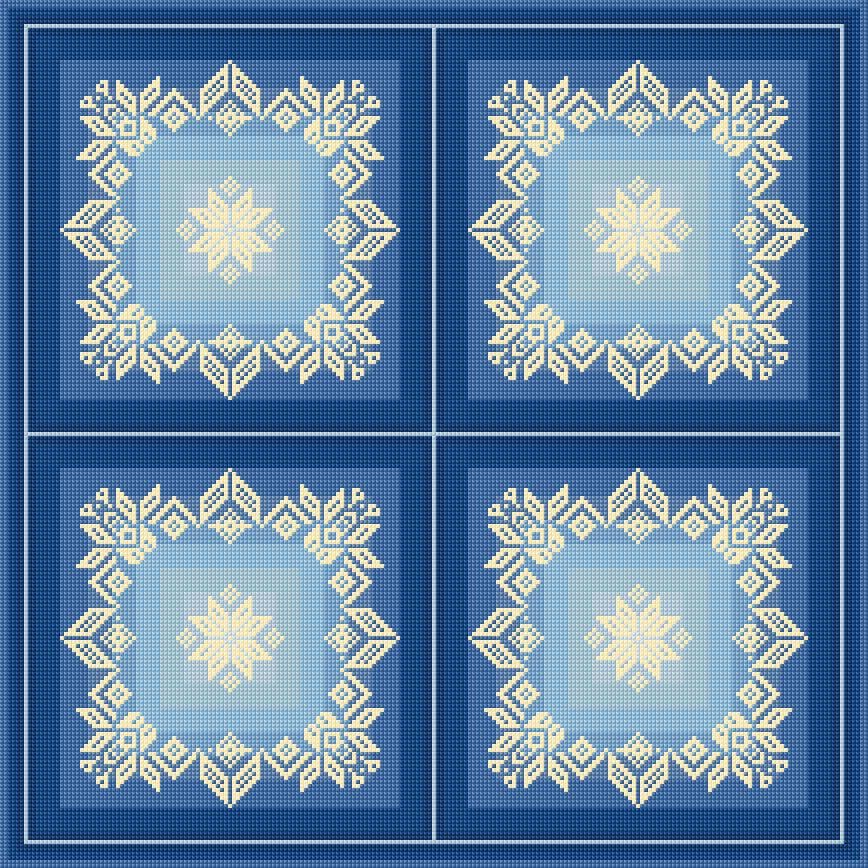 Cushion Cover free cross-stitch pattern