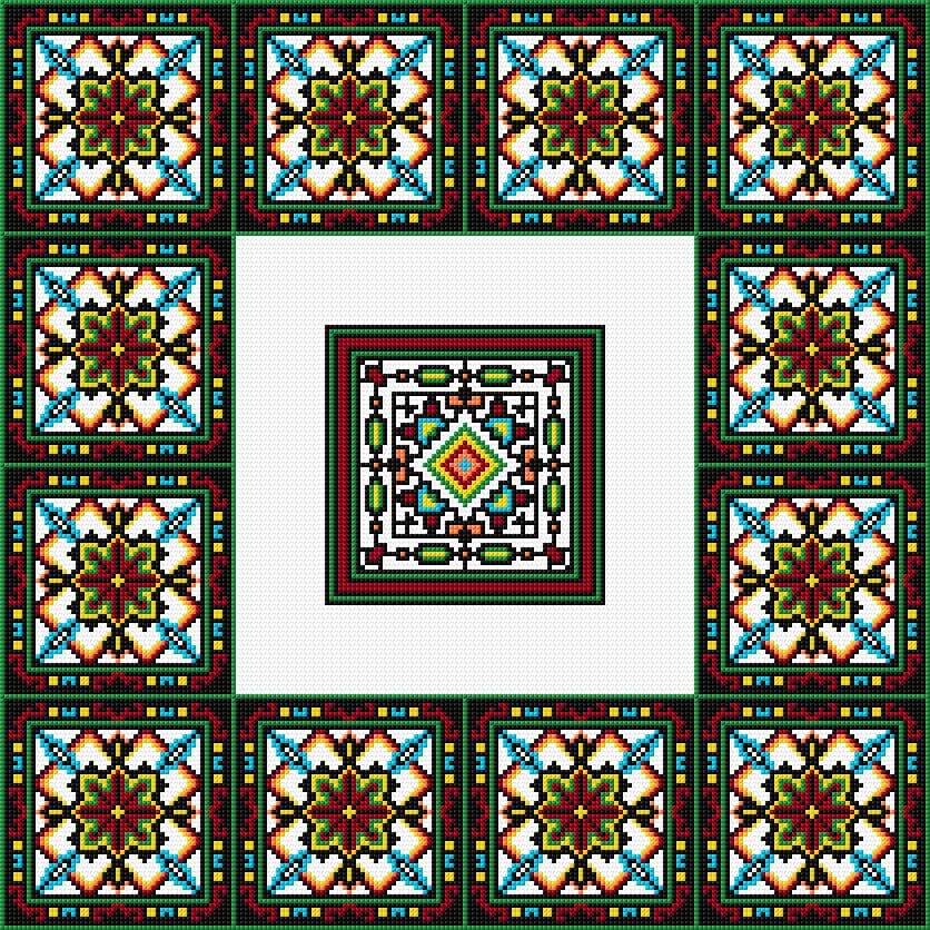 Cushion Cover free cross-stitch pattern