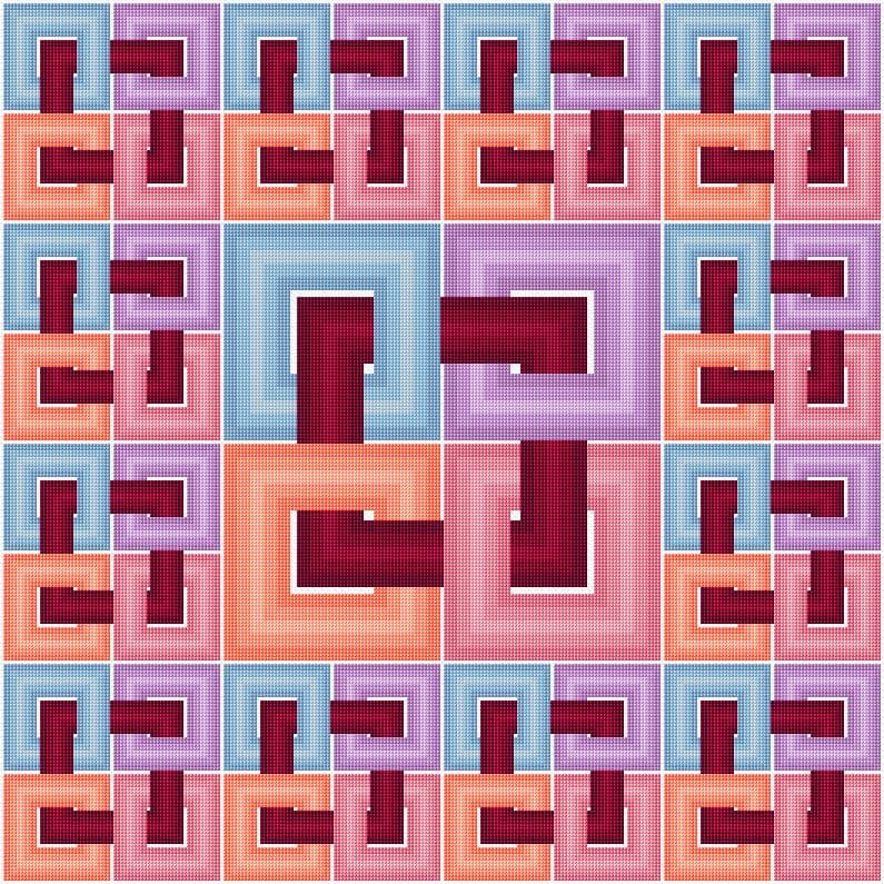 Cushion Cover free cross-stitch pattern