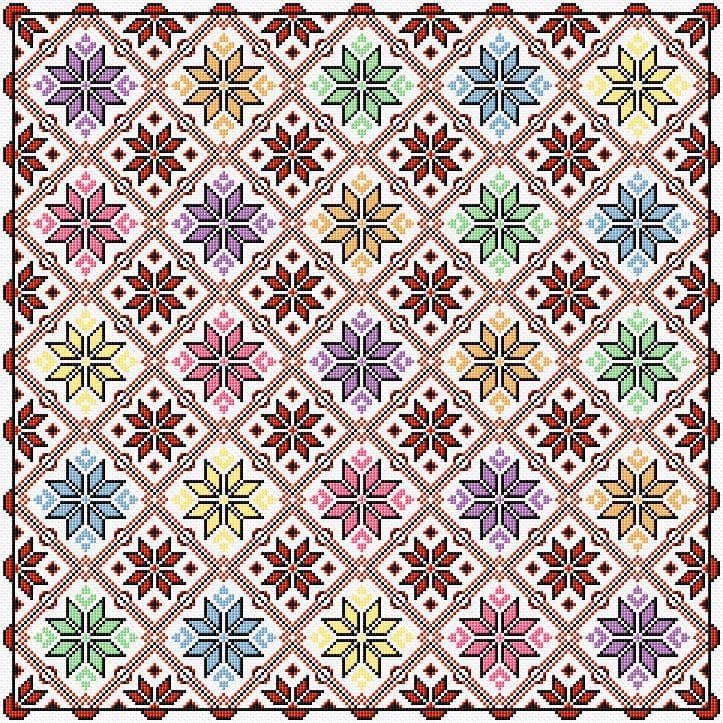 Cushion Cover free cross-stitch pattern