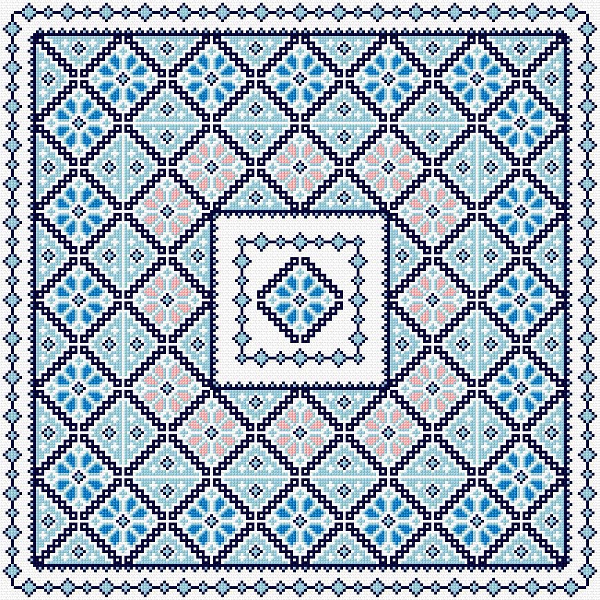 Cushion Cover free cross-stitch pattern