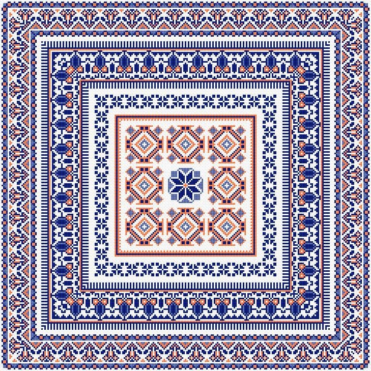 Cushion Cover free cross-stitch pattern