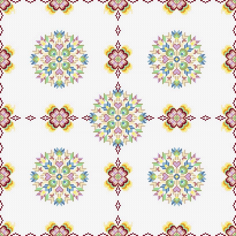 Cushion Cover free cross-stitch pattern