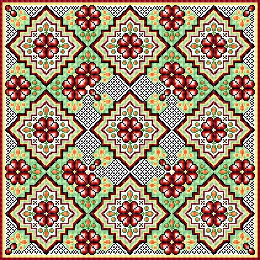 Cushion Cover free cross-stitch pattern