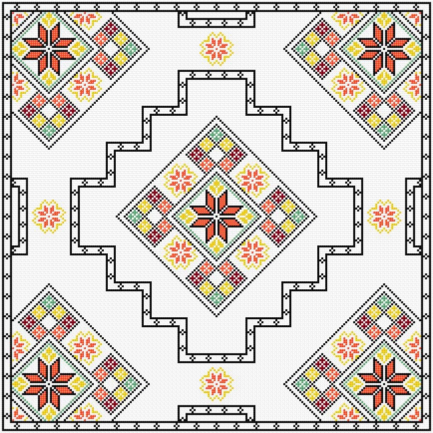 Cushion Cover free cross-stitch pattern