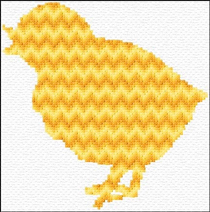 Chick free cross-stitch pattern