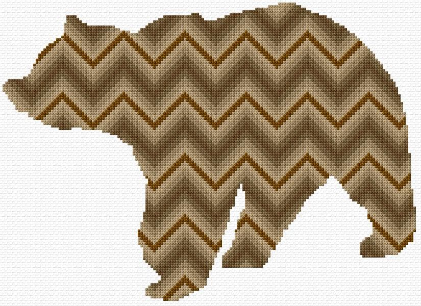 Bear free cross-stitch pattern