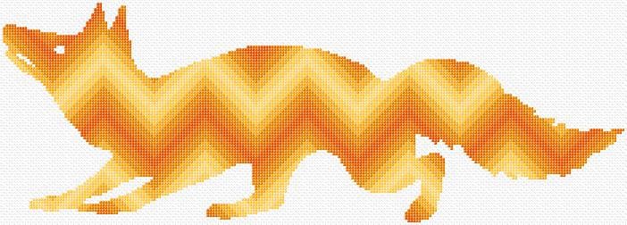Fox free cross-stitch pattern