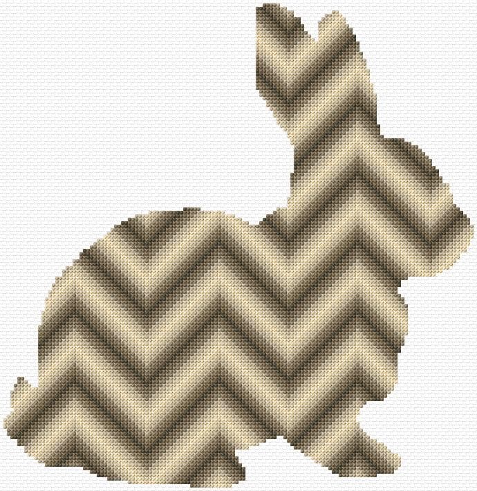 Rabbit free cross-stitch pattern