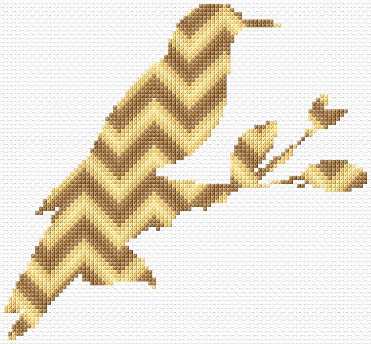 Bird free cross-stitch pattern