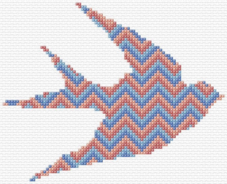 Swallow free cross-stitch pattern