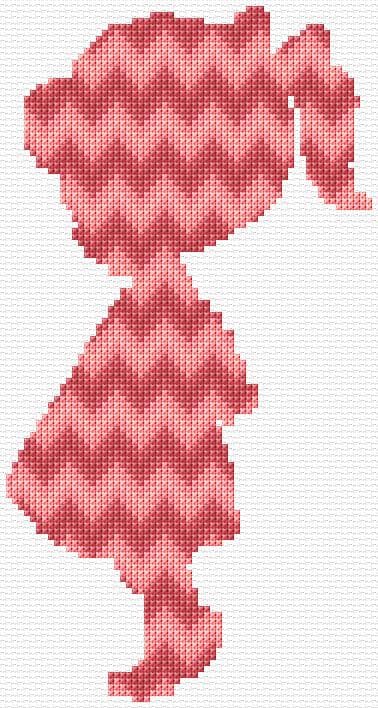 Girl free cross-stitch pattern