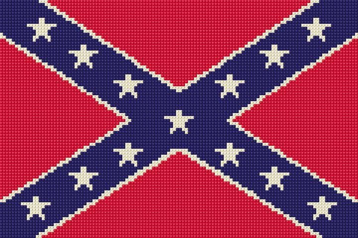 Rebel Flag free cross-stitch pattern