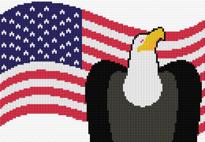 Independance Day free cross-stitch pattern