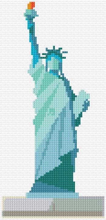 The Statue of Liberty free cross-stitch pattern