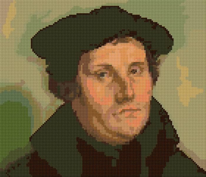 Martin Luther free cross-stitch pattern