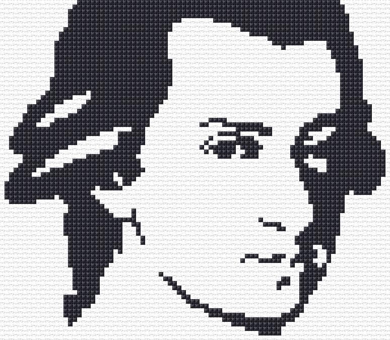 Mozart free cross-stitch pattern