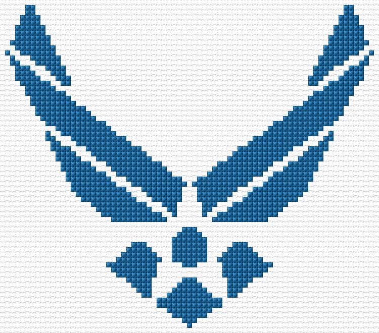 USA Air Force free cross-stitch pattern