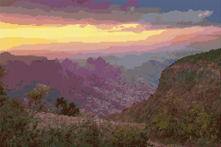 Simien Mountains free cross-stitch pattern